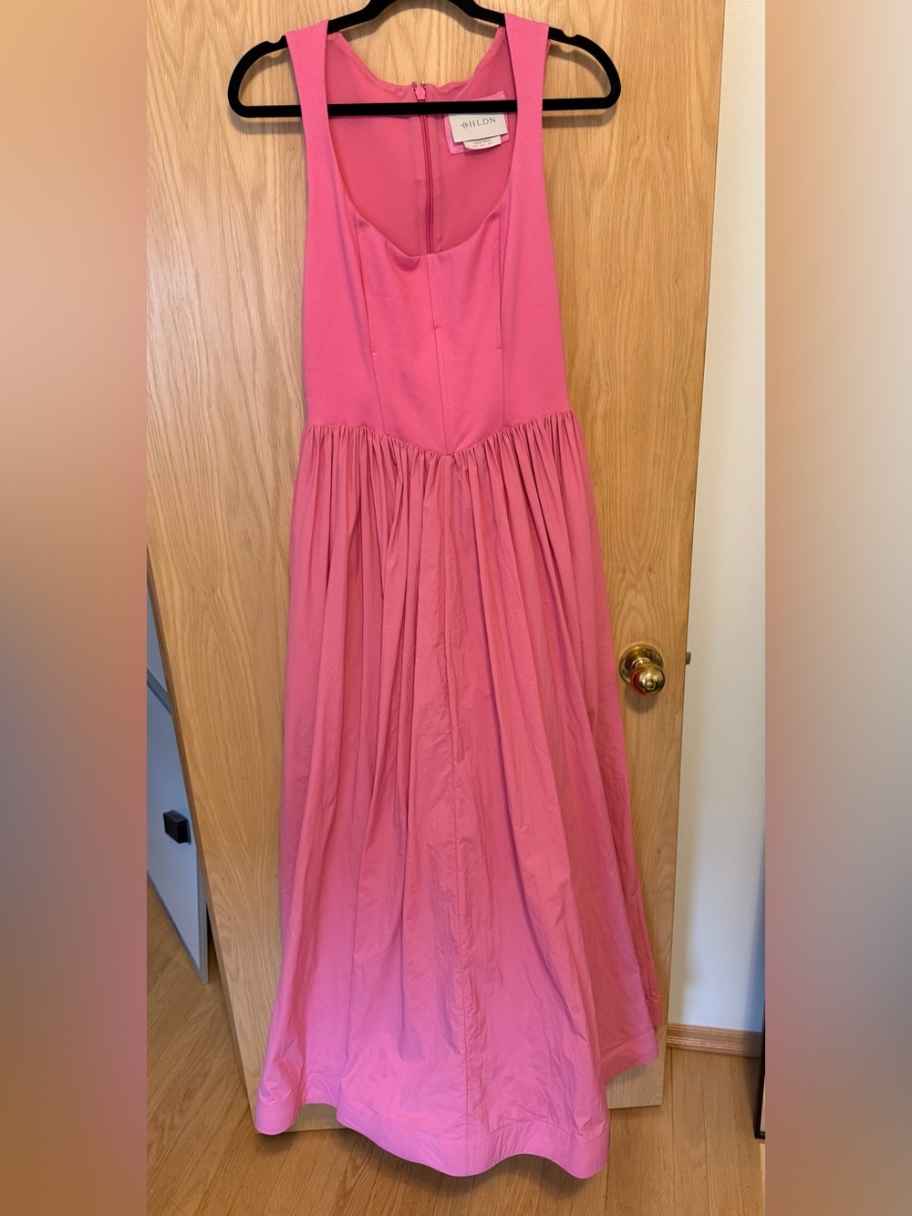 BHLDN Pink Sleeveless Maxi Dress